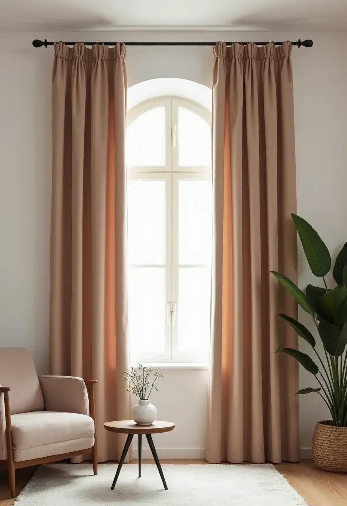 27 Velvet Curtains Living Room Ideas That Feel Luxurious and Cozy - 4. Minimalist Designs for Effortless Elegance