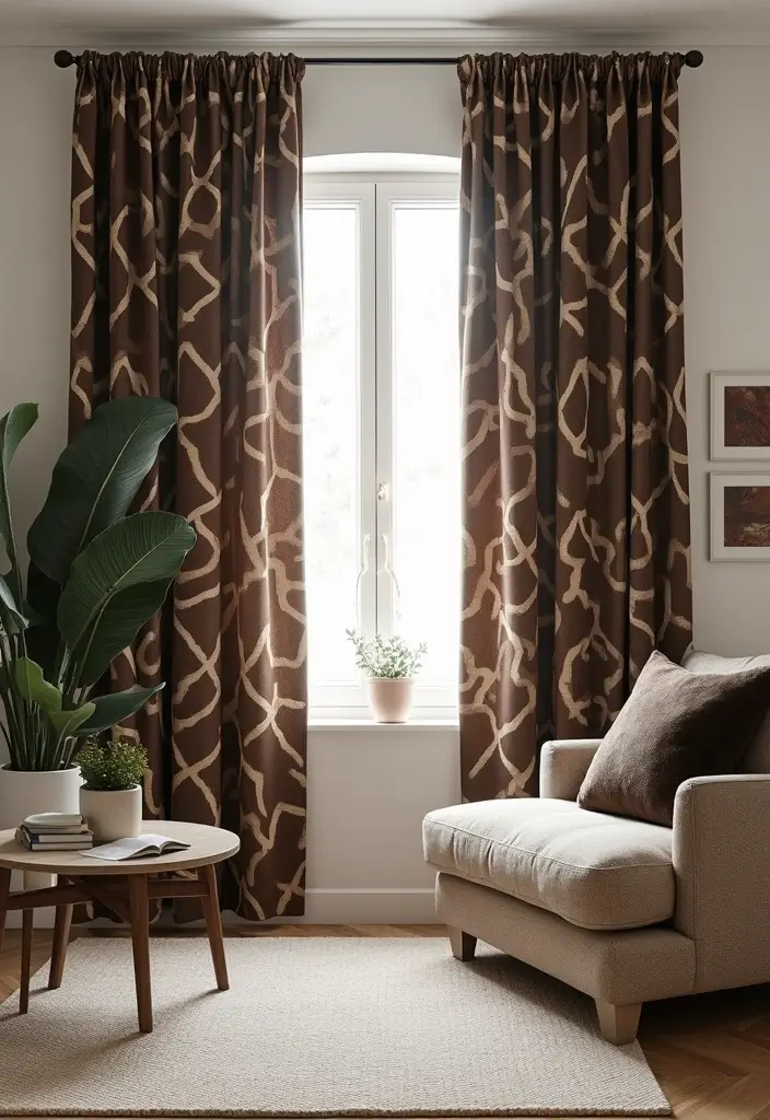 27 Velvet Curtains Living Room Ideas That Feel Luxurious and Cozy - 5. Velvet Patterns for Added Dimension