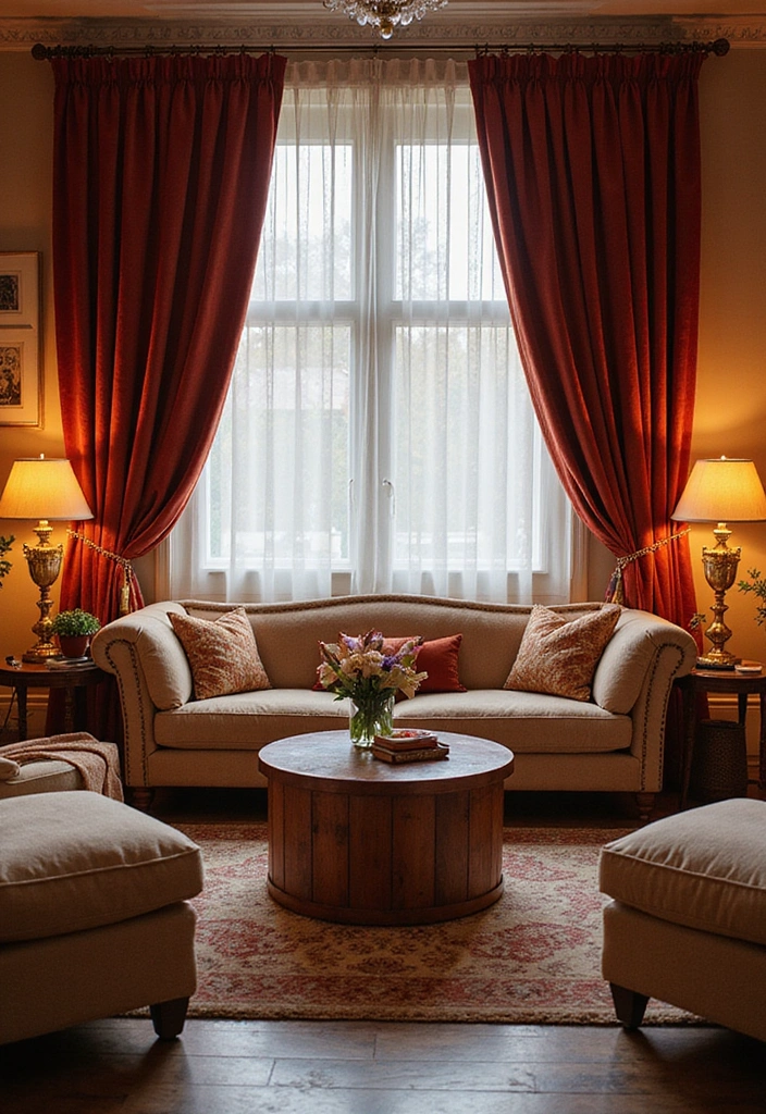 27 Velvet Curtains Living Room Ideas That Feel Luxurious and Cozy - 9. Cozy Textures for an Inviting Space