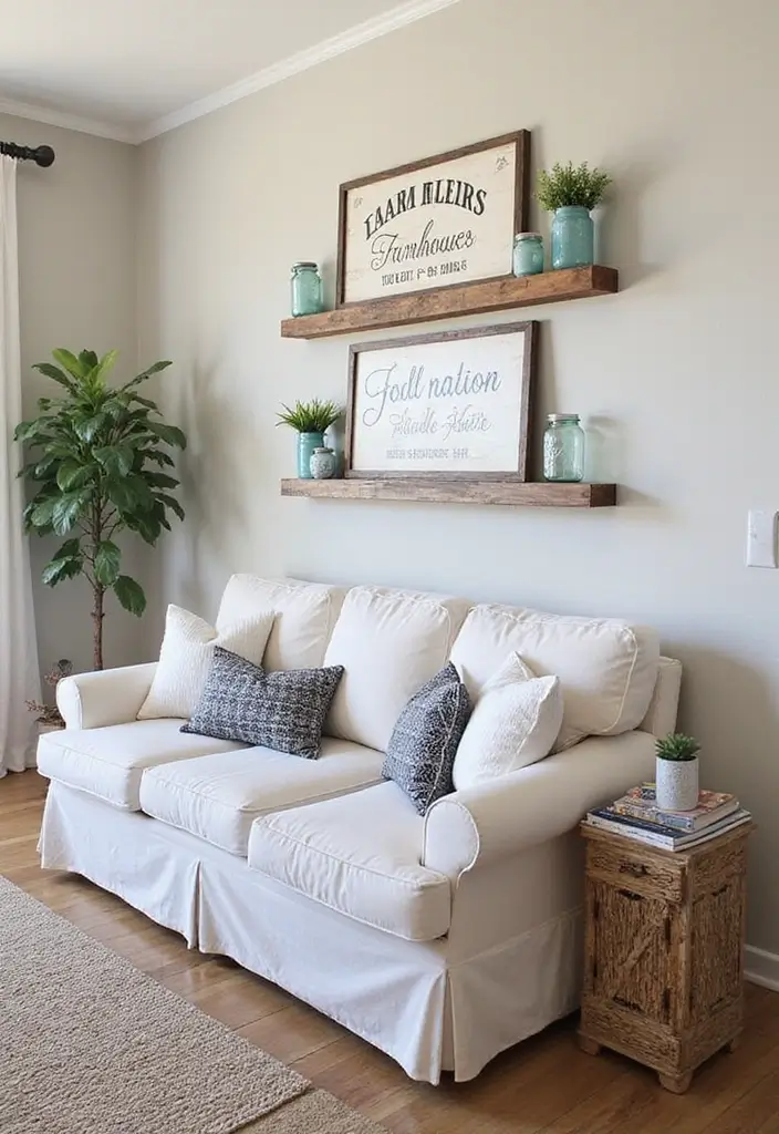 28 Country Modern Living Room Ideas That Blend Rustic and Sleek - 19. A Touch of Farmhouse Charm