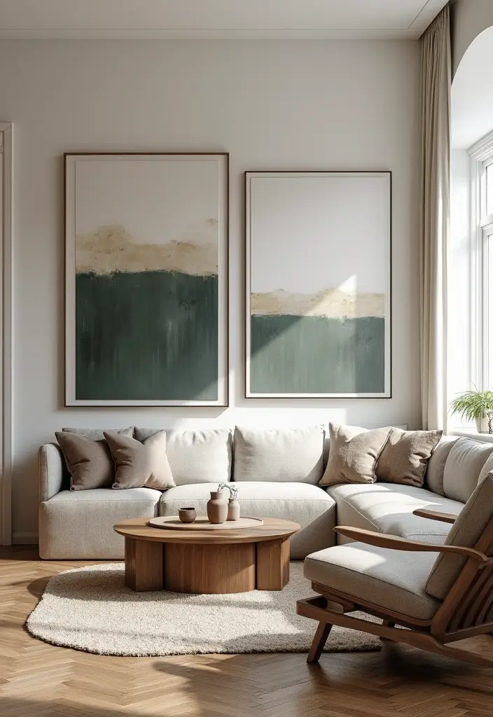 28 Country Modern Living Room Ideas That Blend Rustic and Sleek - 8. Modern Artwork