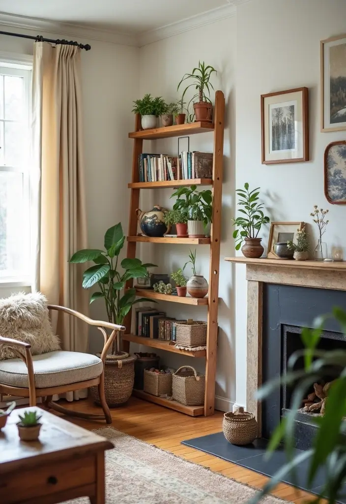 28 Funky Living Room Ideas That Add Character and Fun - 15. Upcycled Decor Items