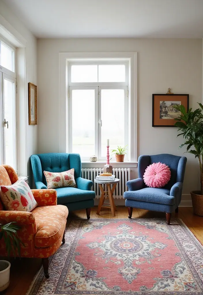 28 Funky Living Room Ideas That Add Character and Fun - 24. Whimsical Accent Chairs
