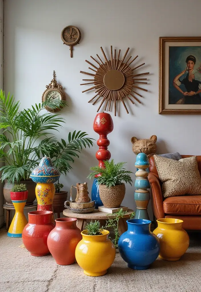 28 Funky Living Room Ideas That Add Character and Fun - 7. Quirky Accessories