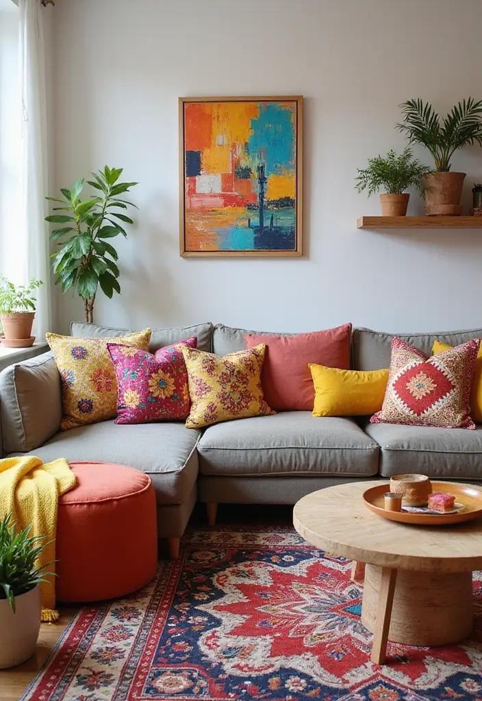 28 Girl Living Room Ideas That Feel Feminine and Stylish - 10. Colorful Accents