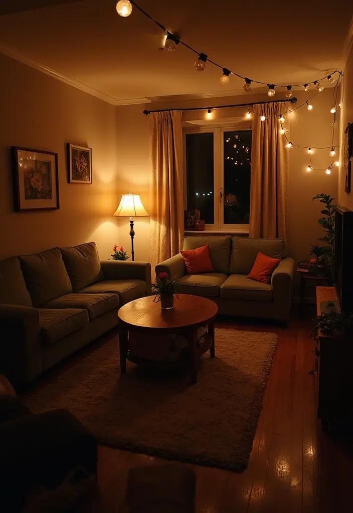 28 Girl Living Room Ideas That Feel Feminine and Stylish - 12. Soft Lighting