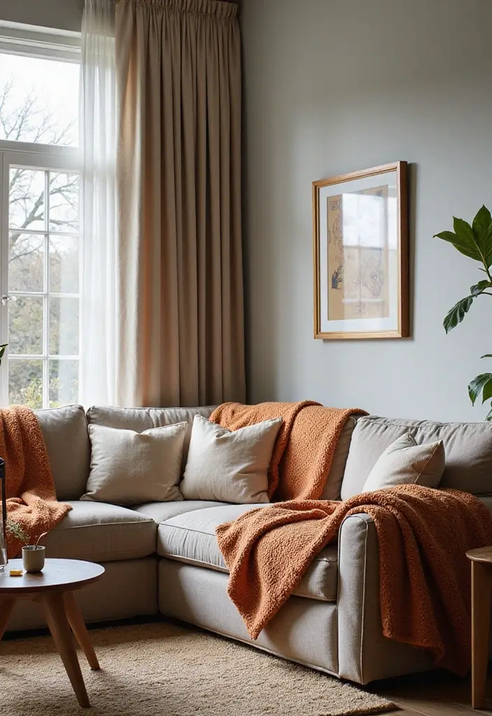 28 Girl Living Room Ideas That Feel Feminine and Stylish - 25. Luxurious Throws