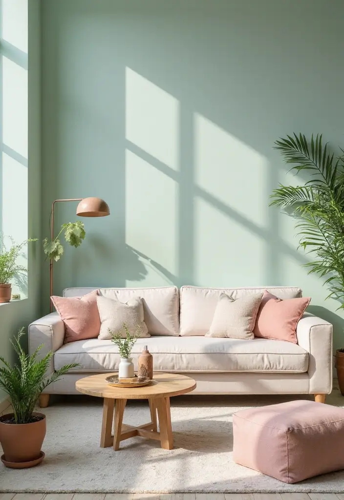 28 Girl Living Room Ideas That Feel Feminine and Stylish - 3. Soft Pastel Dreams