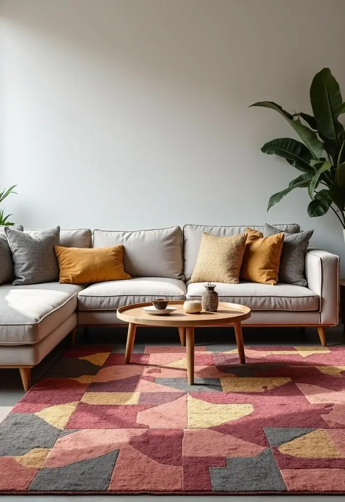 28 Girl Living Room Ideas That Feel Feminine and Stylish - 4. Geometric Patterns