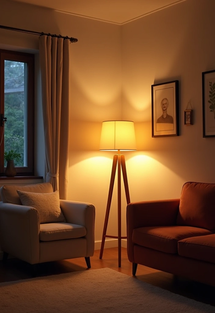 28 Living Room Floor Lamp Ideas That Add Light and Personality - 18. Soft Lighting Solutions