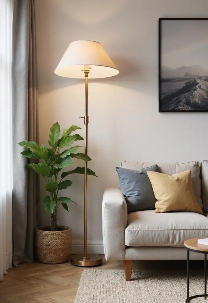28 Living Room Floor Lamp Ideas That Add Light and Personality - 22. Customizable Options
