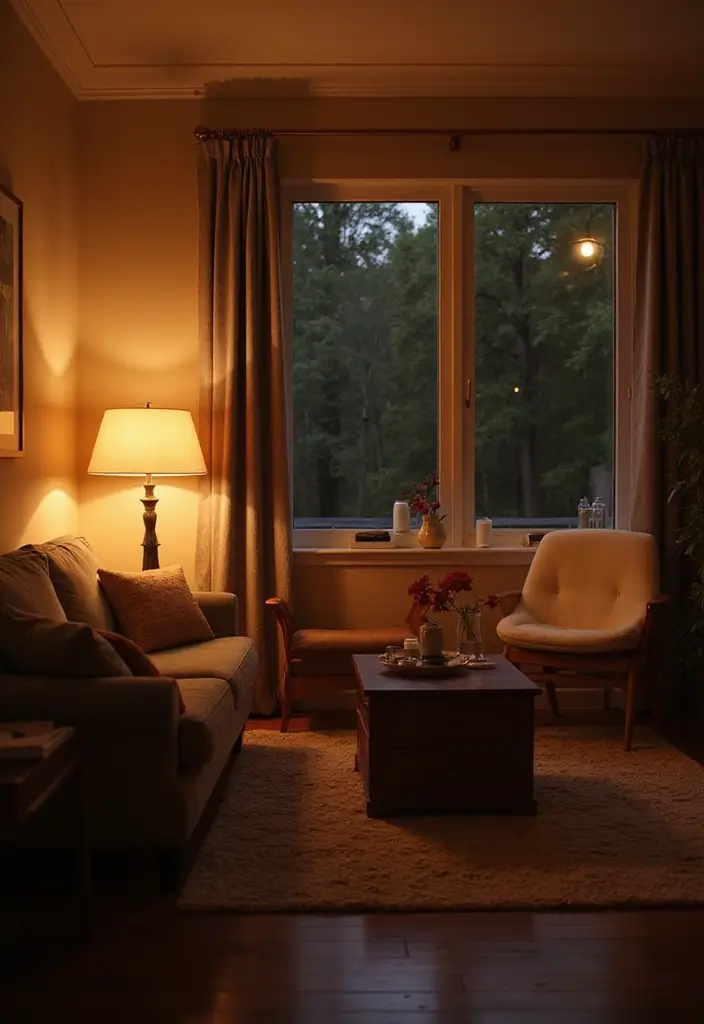 28 Living Room Floor Lamp Ideas That Add Light and Personality - 26. Layering Light Sources