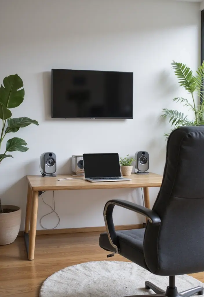 28 Living Room Office Ideas That Combine Work and Comfort - 11. Integrated Technology