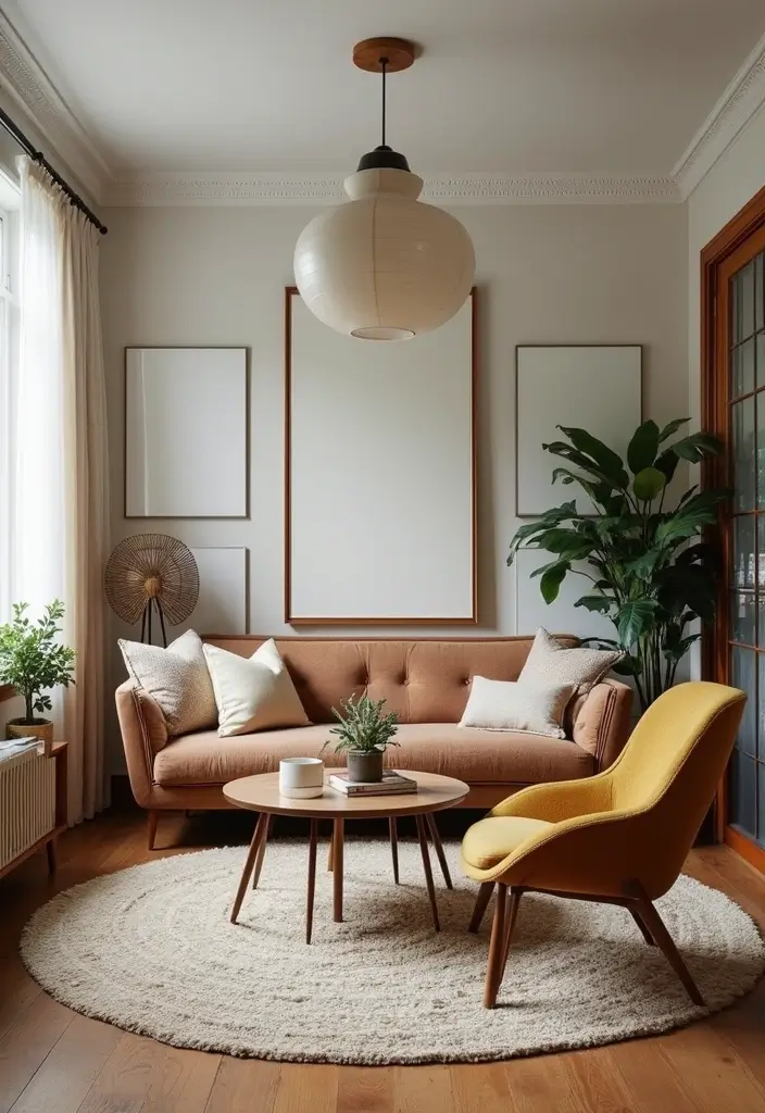 28 Living Room Office Ideas That Combine Work and Comfort - 26. Mix and Match Furniture Styles