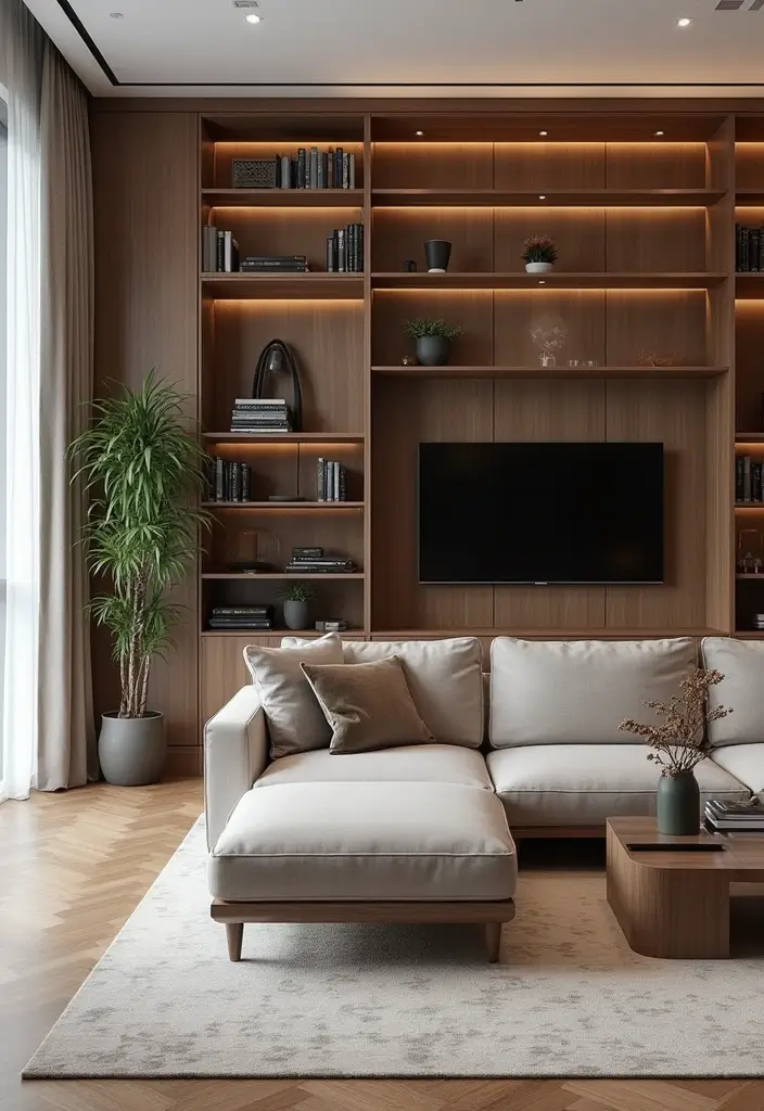 28 Living Room Office Ideas That Combine Work and Comfort - 4. Stylish Room Divider