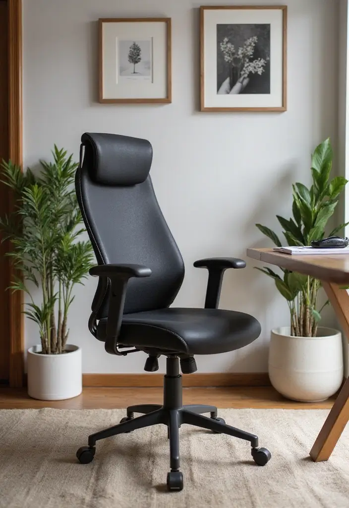 28 Living Room Office Ideas That Combine Work and Comfort - 5. Ergonomic Chair