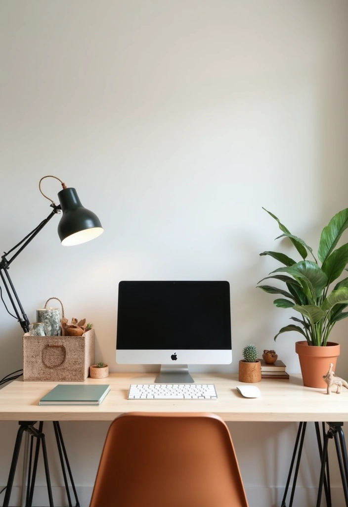 28 Living Room Office Ideas That Combine Work and Comfort - 8. Chic Desk Accessories