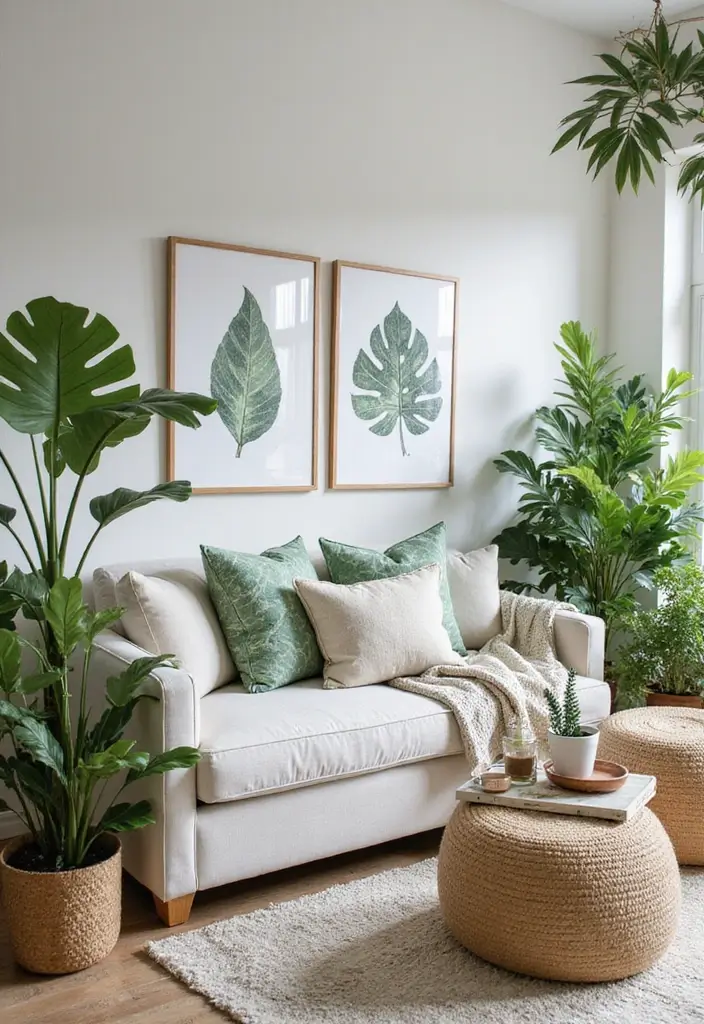 28 Plants in Living Room Ideas That Bring Nature Indoors - 17. Incorporating Nature Themes