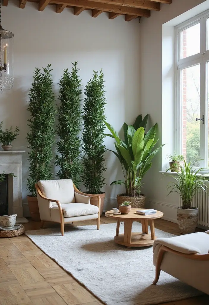 28 Plants in Living Room Ideas That Bring Nature Indoors - 20. Plant for Privacy