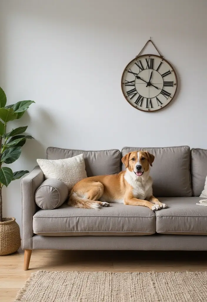 28 Sectional Living Room Ideas That Maximize Seating and Style - 27. Pet-Friendly Sectionals
