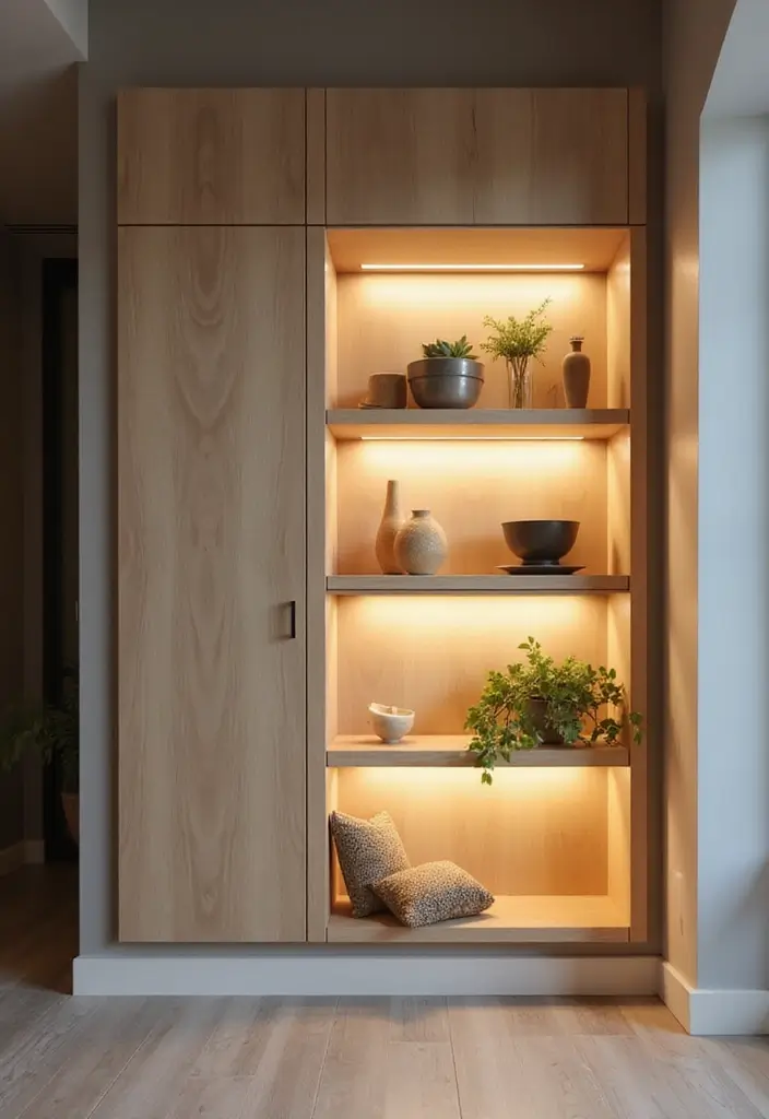 28 Wall Units Living Room Built Ins That Look Custom and Smart - 12. Integrated Lighting