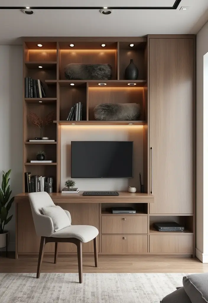 28 Wall Units Living Room Built Ins That Look Custom and Smart - 3. Multi-functional Furniture