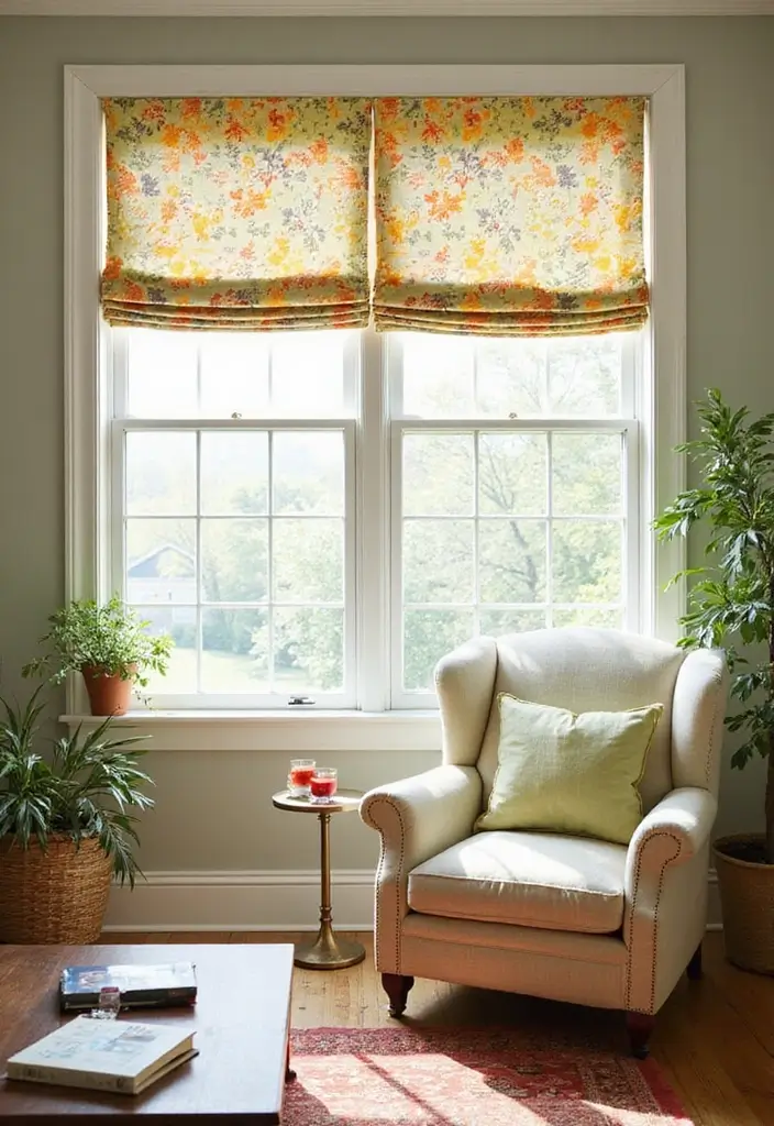 28 Window Dressing Ideas Living Room That Add Style and Privacy - 21. Outdoor-Inspired Window Treatments