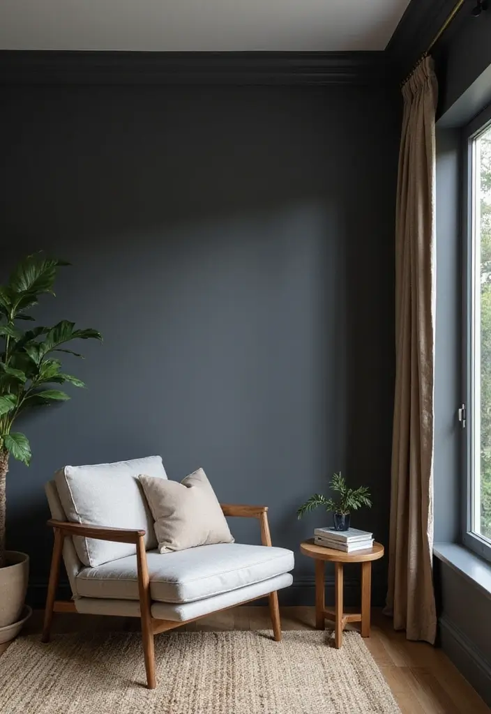29 Dark Gray Living Room Ideas That Look Modern and Sophisticated - 15. Cozy Corner Nooks