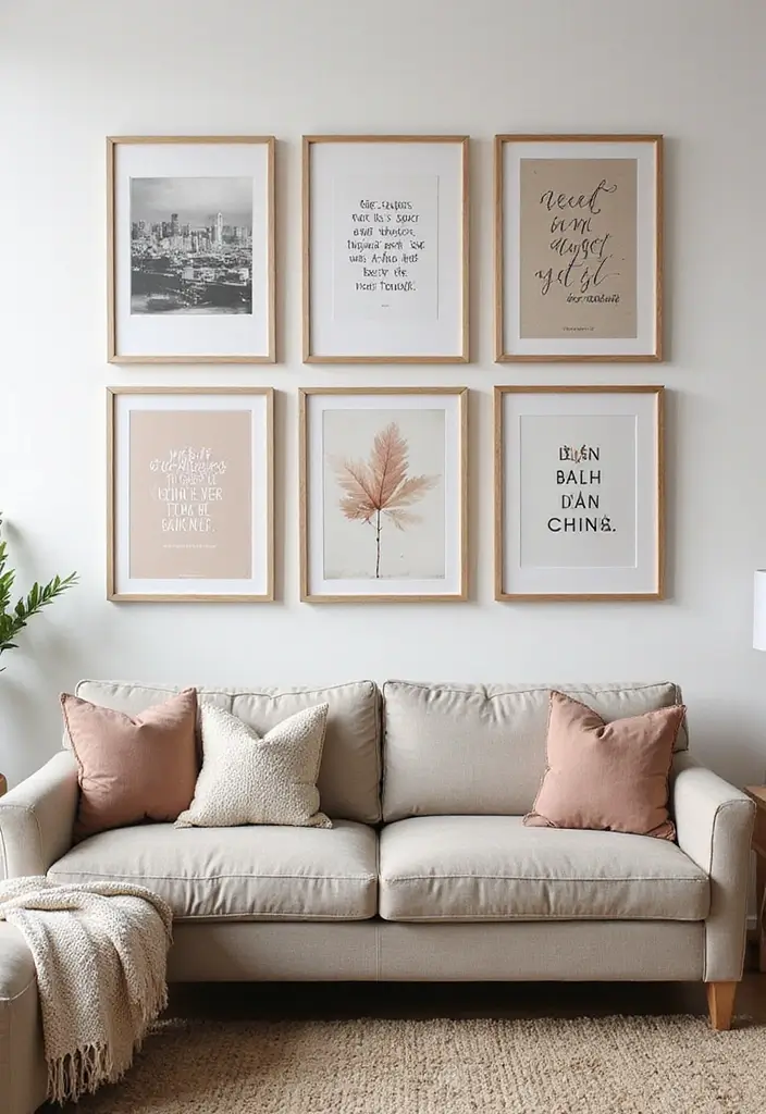 29 Decor Wall in Living Room Ideas That Add Personality and Depth - 17. Inspirational Quotes