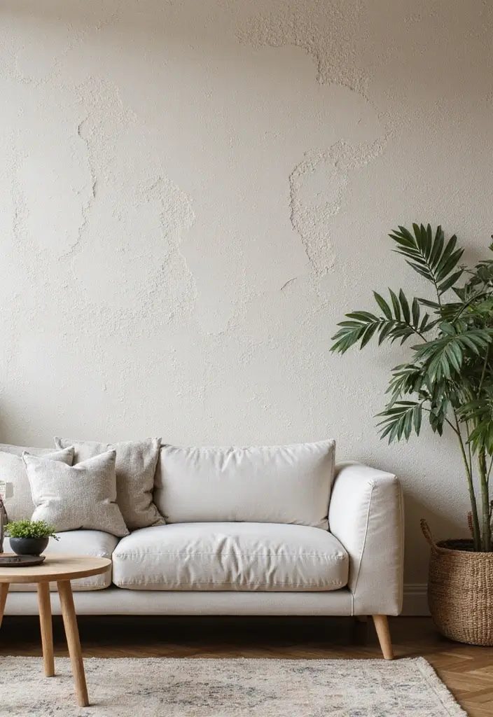 29 Decor Wall in Living Room Ideas That Add Personality and Depth - 26. Textured Paint Techniques