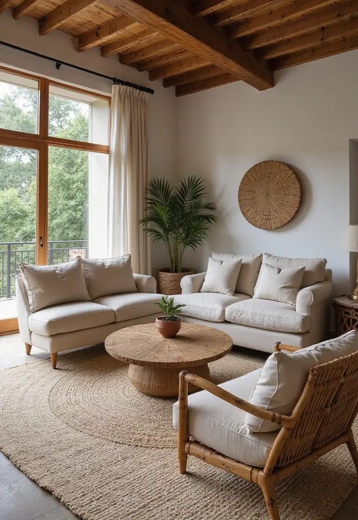 29 Earthy Green Living Room Ideas That Bring Peaceful Vibes - 12. Incorporating Natural Elements