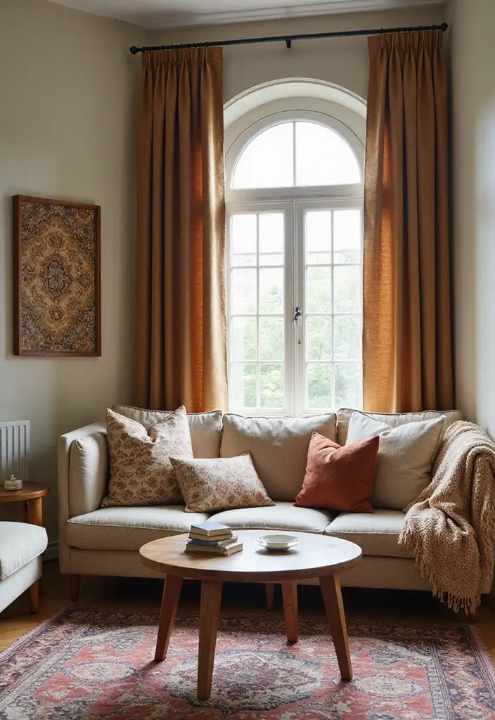 29 Earthy Green Living Room Ideas That Bring Peaceful Vibes - 13. Earthy Patterns