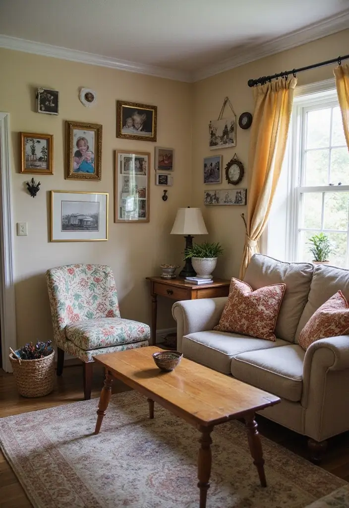 29 Earthy Green Living Room Ideas That Bring Peaceful Vibes - 28. Personalized Touches