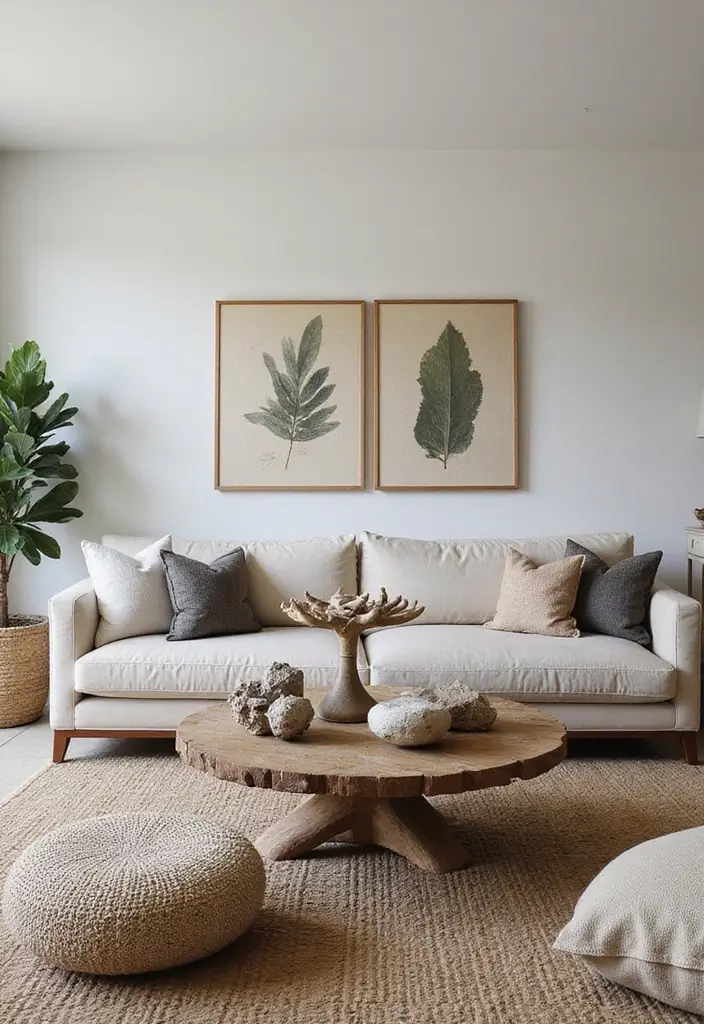 29 Earthy Green Living Room Ideas That Bring Peaceful Vibes - 29. Outdoor-Inspired Decor