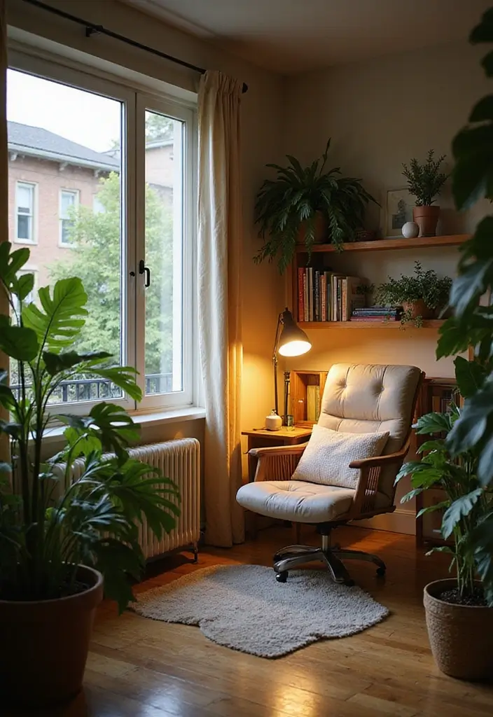 29 Earthy Green Living Room Ideas That Bring Peaceful Vibes - 7. Cozy Nooks