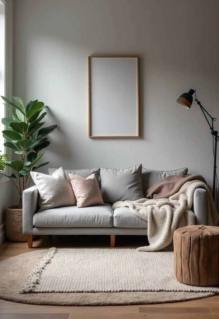 29 Grey Small Living Room Ideas That Feel Spacious and Light - 2. Layered Textures