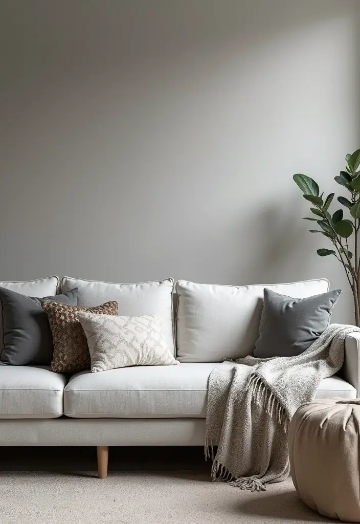 29 Grey Small Living Room Ideas That Feel Spacious and Light - 22. Subtle Patterns