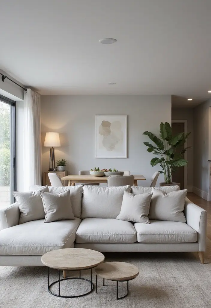 29 Grey Small Living Room Ideas That Feel Spacious and Light - 6. Open Floor Plan