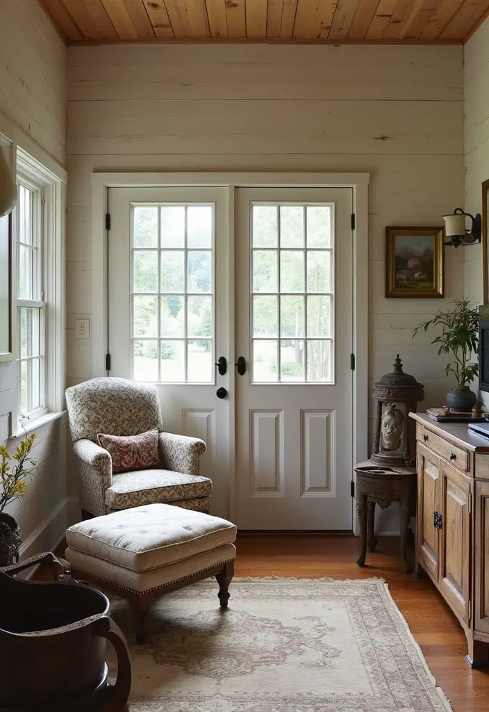 29 Lake House Living Room Ideas That Bring the Outdoors In - 12. Vintage Touches
