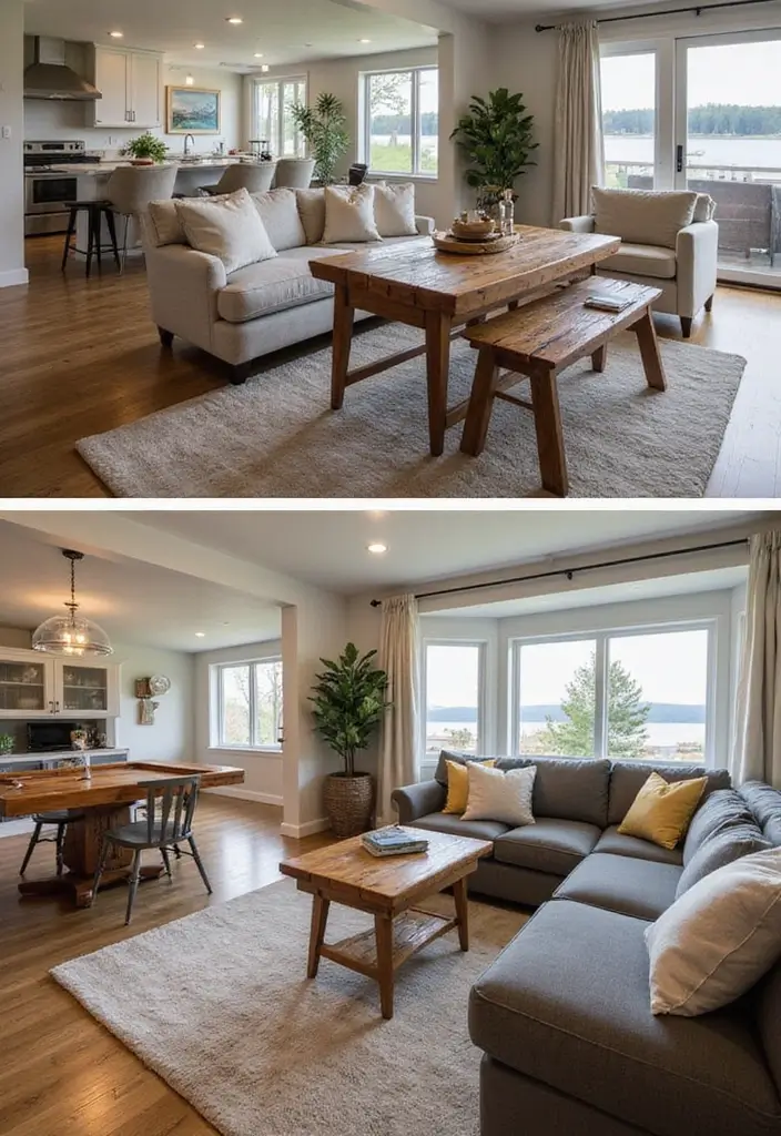 29 Lake House Living Room Ideas That Bring the Outdoors In - 15. Multi-Functional Spaces