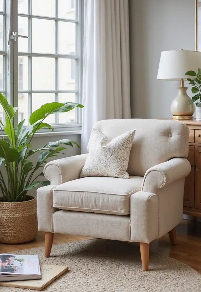 29 Living Room Chairs Ideas Small Spaces That Save Space Beautifully - 10. Upholstered Storage Chairs