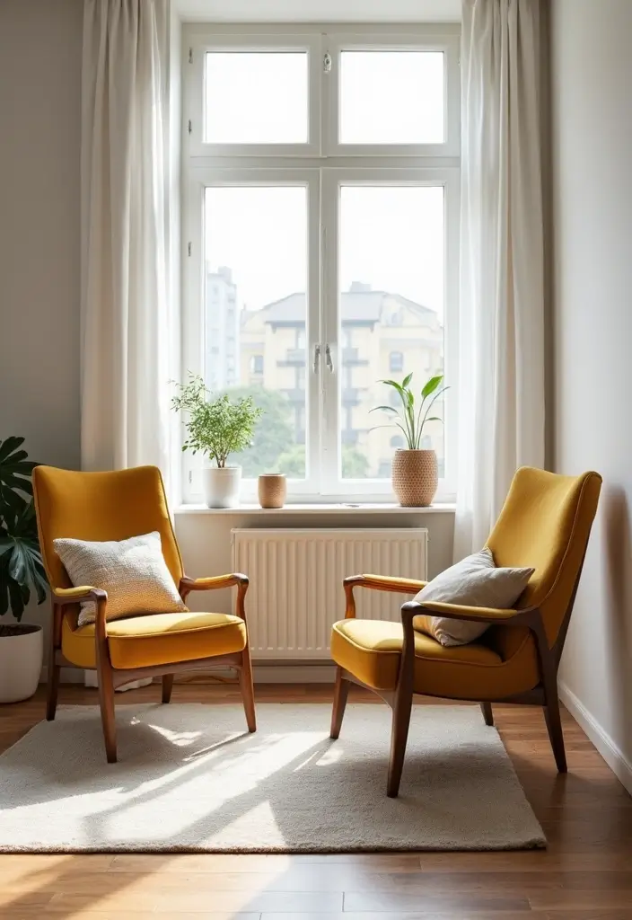 29 Living Room Chairs Ideas Small Spaces That Save Space Beautifully - 2. Nesting Chairs for Flexibility