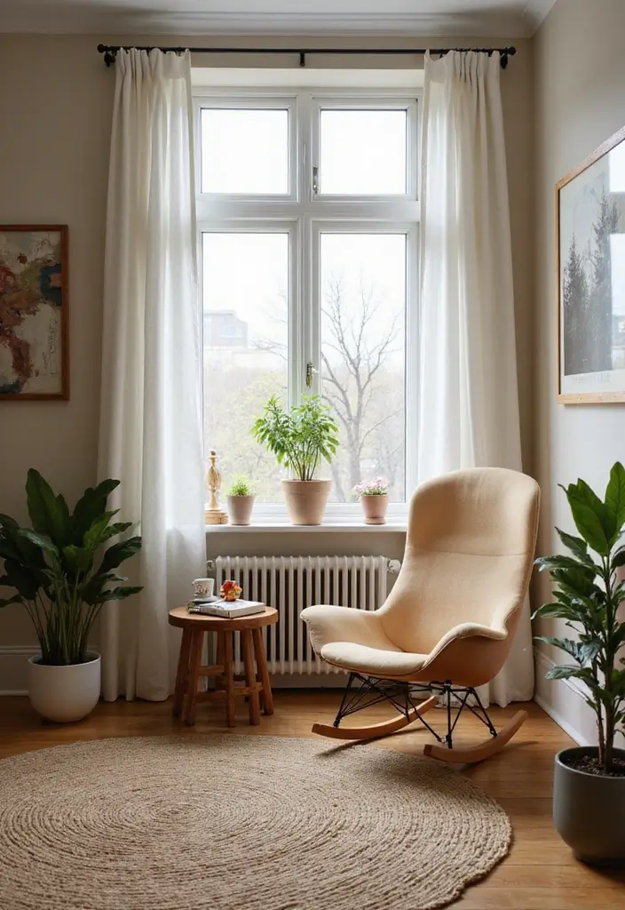 29 Living Room Chairs Ideas Small Spaces That Save Space Beautifully - 26. Stylish Rocking Chairs