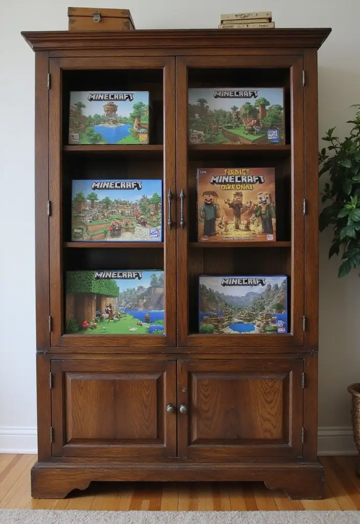 29 Living Room Ideas: Minecraft-Inspired Builds and Layouts - 20. Themed Board Games Section