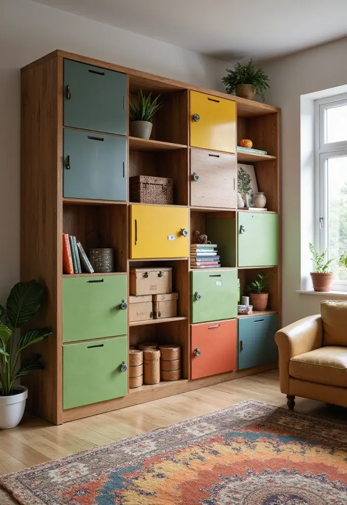 29 Living Room Ideas: Minecraft-Inspired Builds and Layouts - 23. Creative Storage Solutions