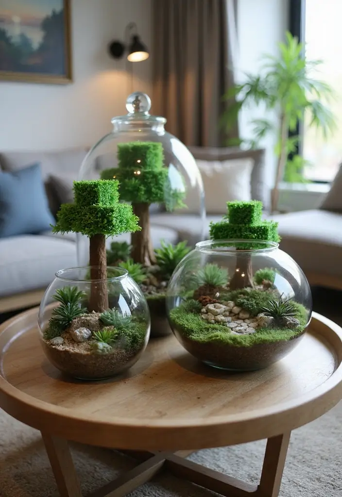 29 Living Room Ideas: Minecraft-Inspired Builds and Layouts - 5. Terrarium Decor