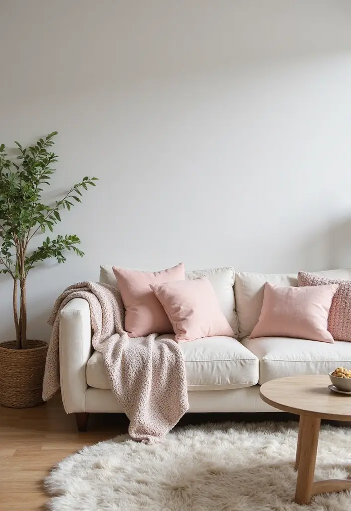 29 Pastel Color Living Room Ideas That Feel Soft and Dreamy - 17. Cozy Pastel Accents