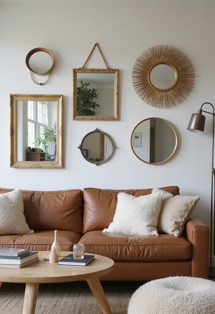 29 Small Living Room With Kitchen Ideas That Maximize Every Inch - 12. Style with Mirrors to Create Space