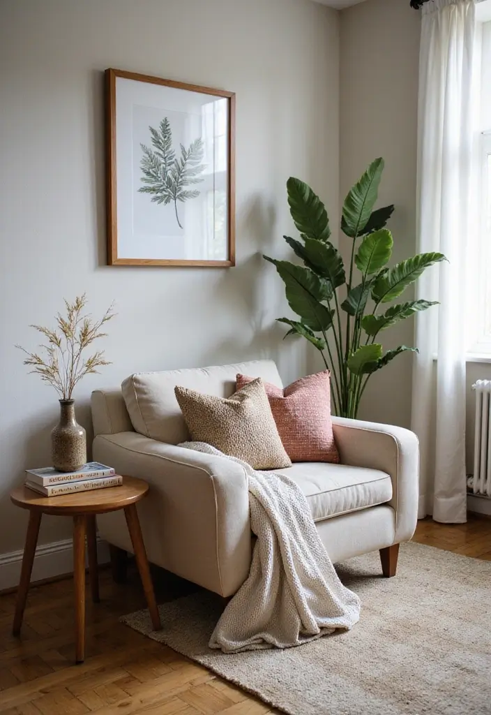 29 Small Living Room With Kitchen Ideas That Maximize Every Inch - 15. Incorporate Seating Nooks for Coziness