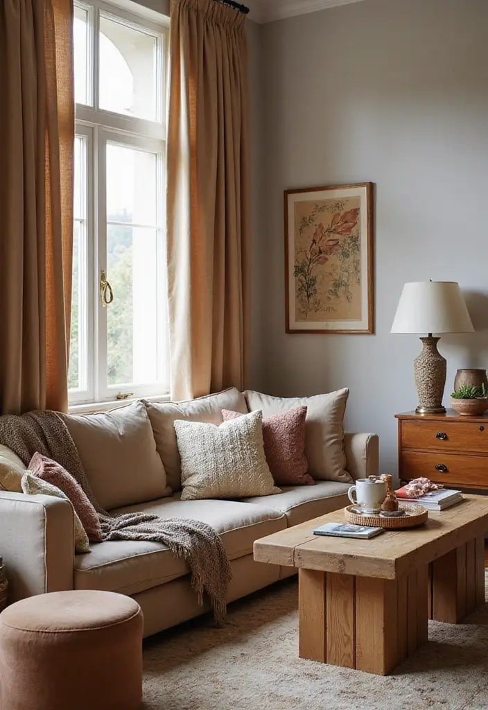 29 Small Living Room With Kitchen Ideas That Maximize Every Inch - 17. Textured Fabrics for Depth